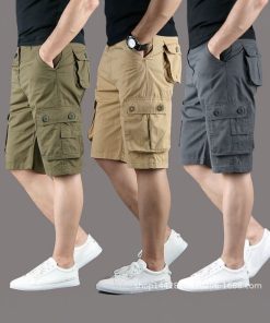 Alternative view of Men's Cargo Shorts with Multi-Pockets for Outdoor Sports - Model: 1043916767111