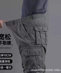 Men's Work Pants with Multi-Pocket for Construction Site - Model: 772667877933