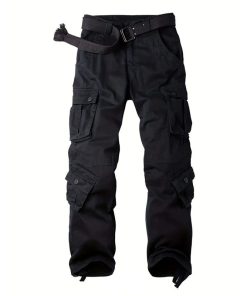 Alternative view of Men's Cargo Pants for Outdoor Sports, Multi-Pocket, Loose Fit, Straight-Leg - Model: 980587897122