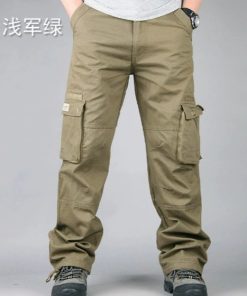 Men's Cargo Pants with Multi-Pockets for Outdoor Hiking & Casual Wear - Model: 1027875774409