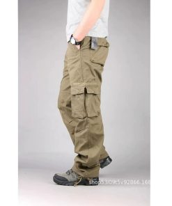 Alternative view of Men's Cargo Pants with Multi-Pockets for Outdoor Hiking & Casual Wear - Model: 1027875774409