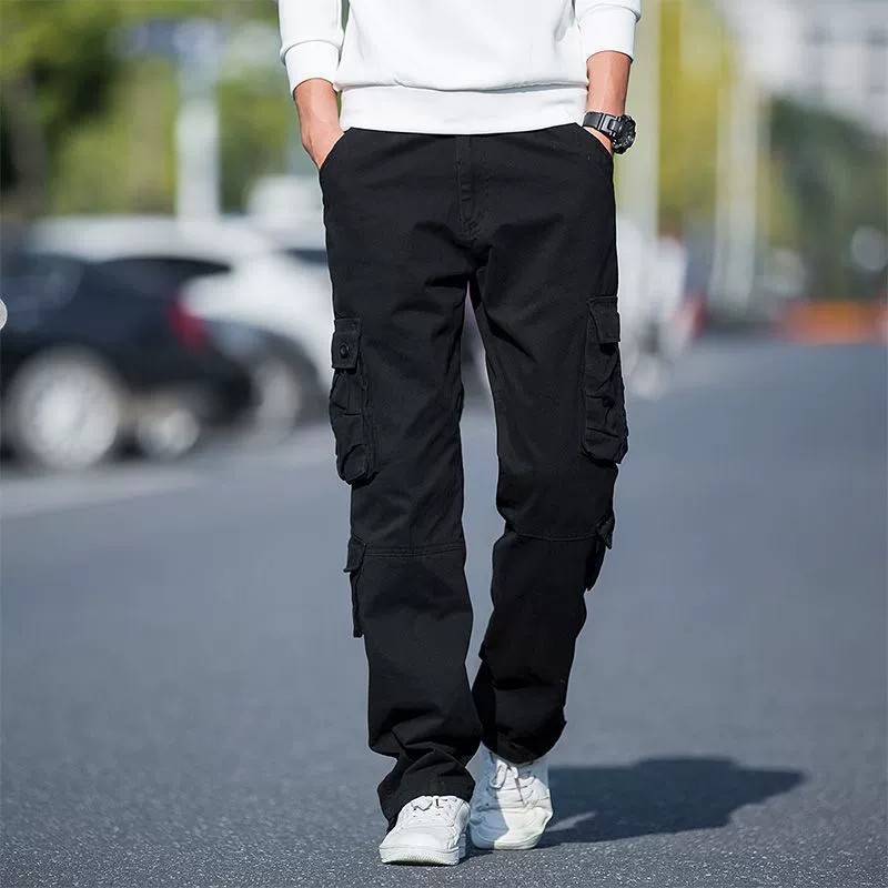 Men's Loose Cargo Pants for Outdoor Hiking with Multi-Pockets - Model: 896556719980 - 图片 4