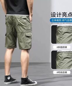 Alternative view of Men's Casual Cargo Shorts for Summer Sports, Beach, and Riding - Model: 799983783318