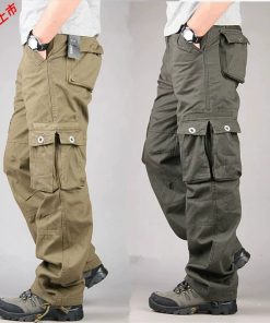 Men's Cargo Pants with Multi-Pockets for Casual Outdoor Work - Model: 773111692626