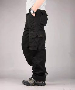 Alternative view of Men's Cargo Pants with Multi-Pockets for Casual Outdoor Work - Model: 773111692626