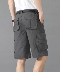 Alternative view of Men's Casual Shorts with Multi-Pockets for Outdoor Work - Model: 932489720201