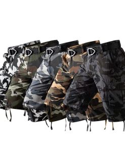 Alternative view of Men's Camouflage Mid-Length Shorts for Beach, Work, and Riding - Model: 896497004703