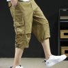 Men's Casual 3/4 Pants for Summer Hiking with 7 Pockets, Breathable Fabric - Model: 885003190256