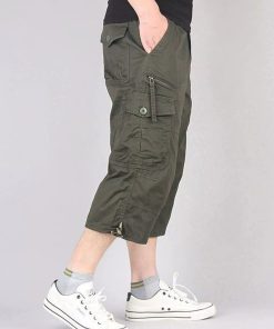 Alternative view of Men's Casual 3/4 Pants for Summer Hiking with 7 Pockets, Breathable Fabric - Model: 885003190256