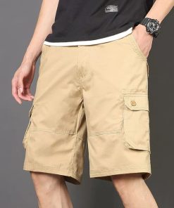 Alternative view of Breathable Summer Cargo Shorts for Men with Multi-Pockets - Model: 824577446380