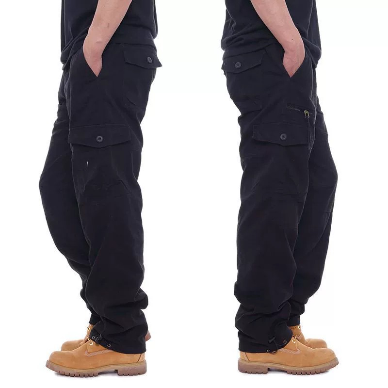 Men's Loose Fit Cotton Pants for Construction Site Work with Multi-Pockets - Model: 779876745579 - 图片 4
