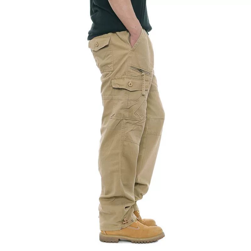 Men's Loose Fit Cotton Pants for Construction Site Work with Multi-Pockets - Model: 779876745579 - 图片 6
