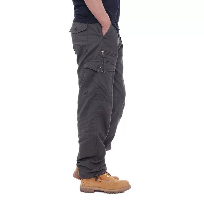 Men's Loose Fit Cotton Pants for Construction Site Work with Multi-Pockets - Model: 779876745579 - 图片 8