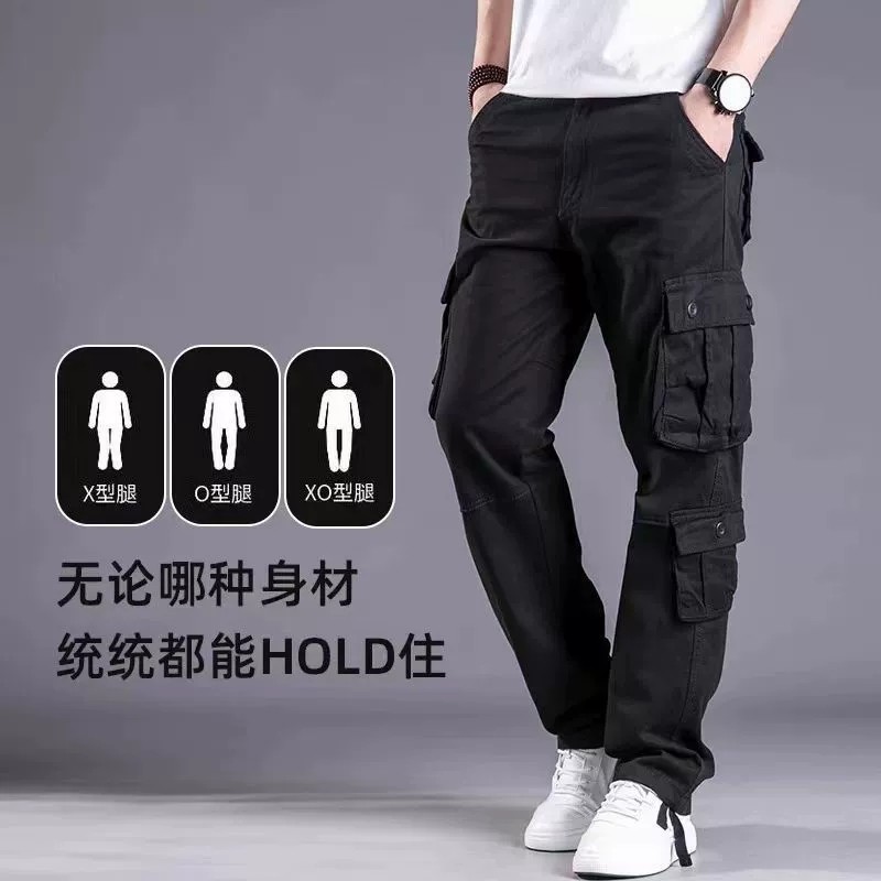 Men's Cotton Cargo Pants with Multi-Pockets for Outdoor - Model: 772797523982 - 图片 3