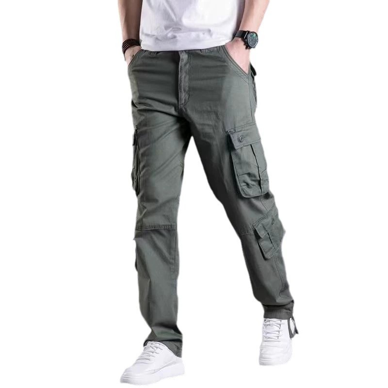 Men's Cotton Cargo Pants with Multi-Pockets for Outdoor - Model: 772797523982 - 图片 5