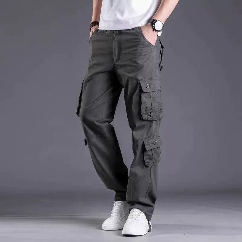 Men's Cotton Cargo Pants with Multi-Pockets for Outdoor - Model: 772797523982 - 图片 6