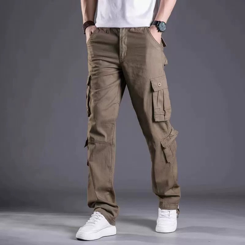 Men's Cotton Cargo Pants with Multi-Pockets for Outdoor - Model: 772797523982 - 图片 7
