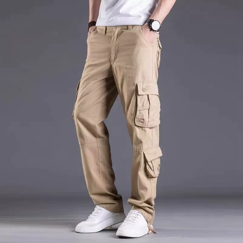 Men's Cotton Cargo Pants with Multi-Pockets for Outdoor - Model: 772797523982 - 图片 8