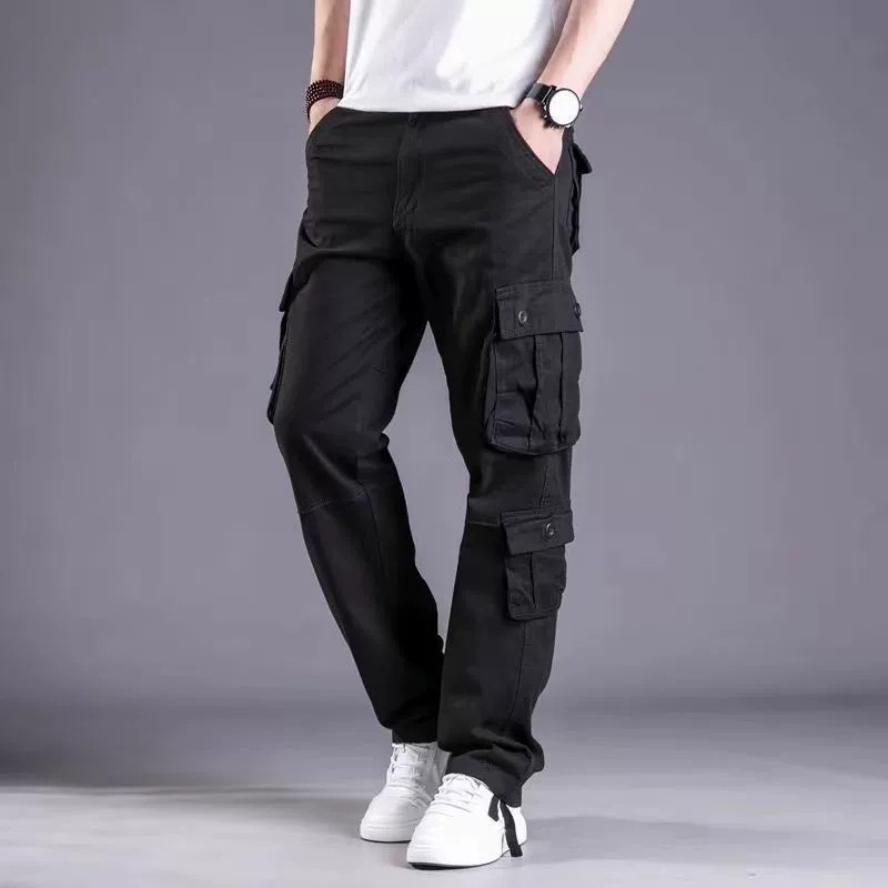 Men's Cotton Cargo Pants with Multi-Pockets for Outdoor - Model: 772797523982 - 图片 9
