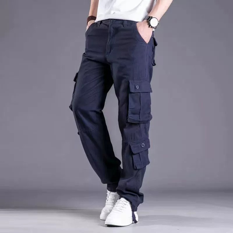 Men's Cotton Cargo Pants with Multi-Pockets for Outdoor - Model: 772797523982 - 图片 10