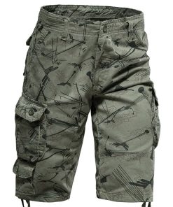 Men's Cotton Cargo Pants for Beach Casual Work Straight-Leg - Model: 910783583036