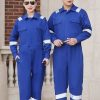 One-Piece Workwear Set with Reflective Strip for Shipyard Crew Uniform Abrasion-Resistant - Model: 1009935640451