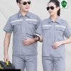 Summer Work Uniform for Factory Gas Station Chemical Plant with Reflective Stripe - Model: 925268034016