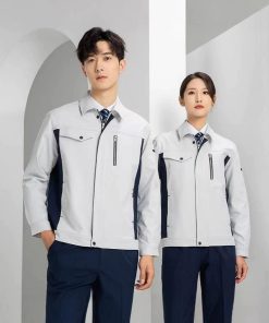 Auto Repair Coverall with Reflective Trim for Gas Station - Model: 869061806451