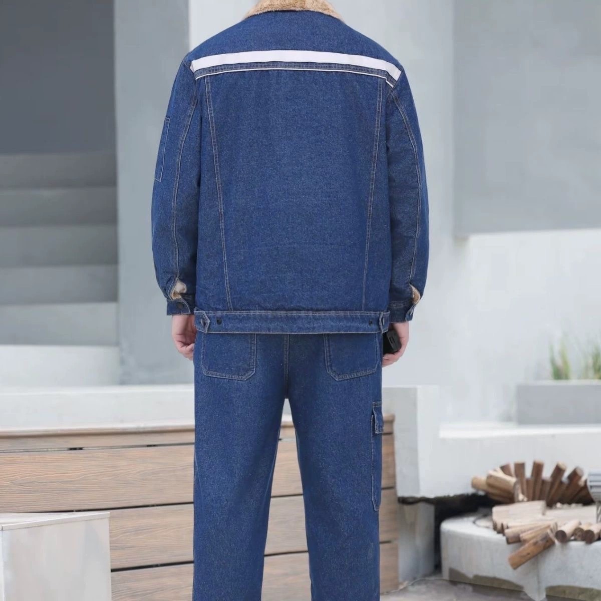 Fireproof Spark-Proof Work Jacket for Factory and Construction - Model: 856405036899 - 图片 2