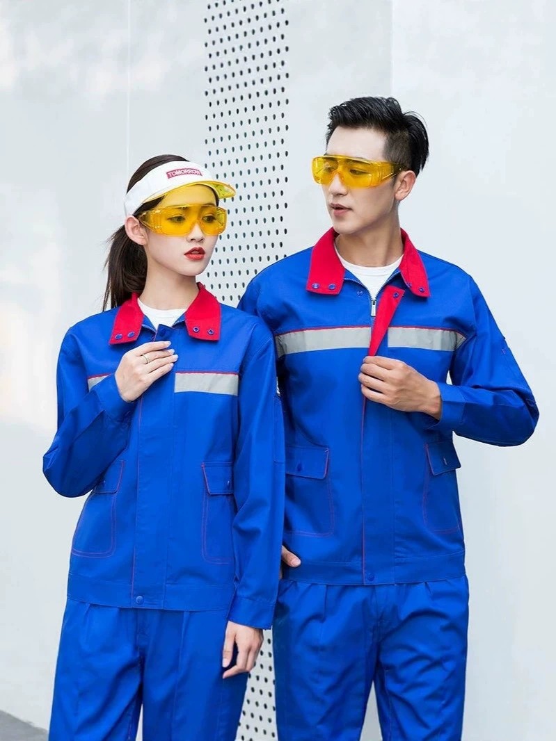 Gas Station Uniform with Long Sleeves for Spring/Autumn - Model: 1072322341375