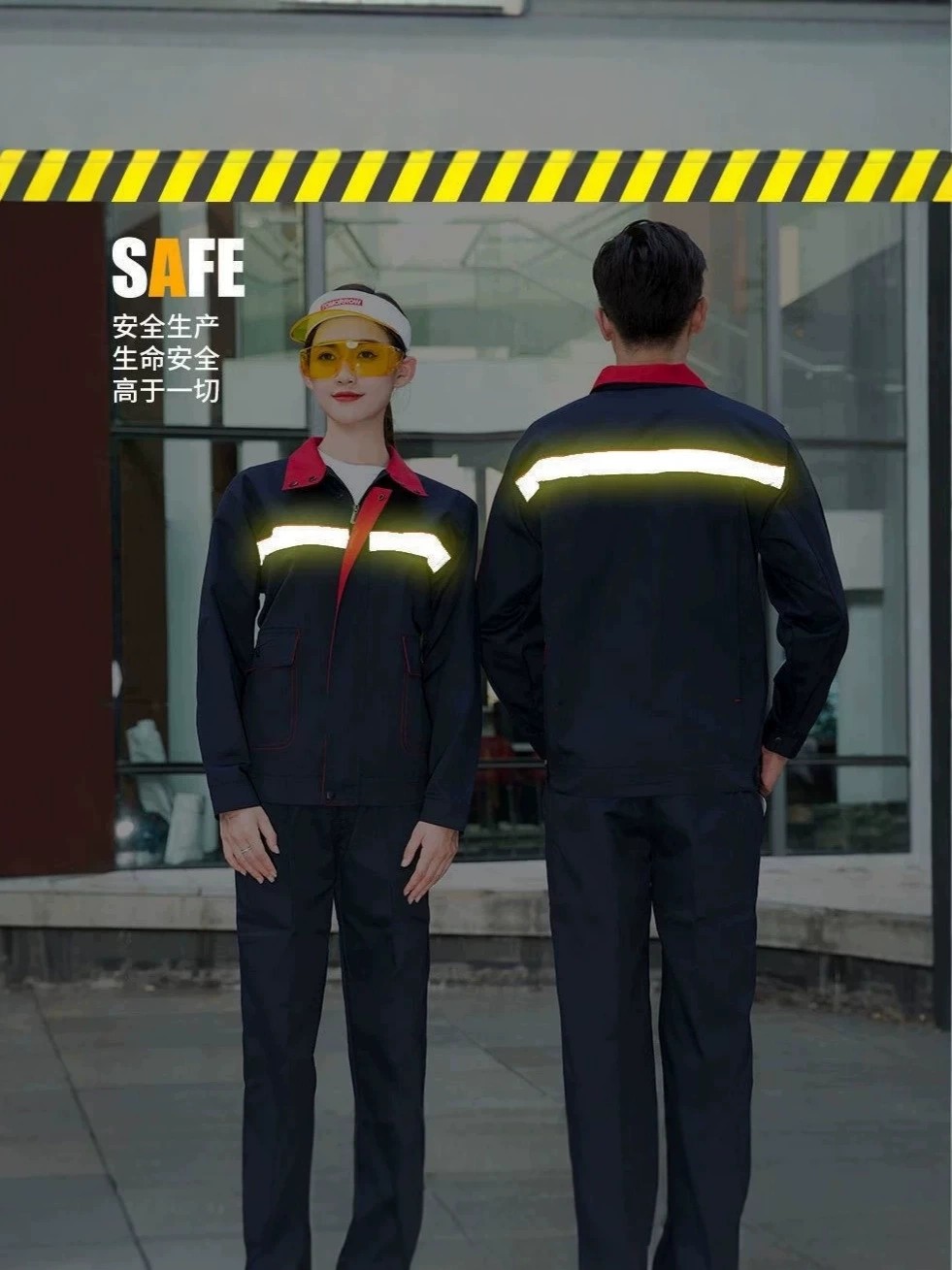 Gas Station Uniform with Long Sleeves for Spring/Autumn - Model: 1072322341375 - 图片 5