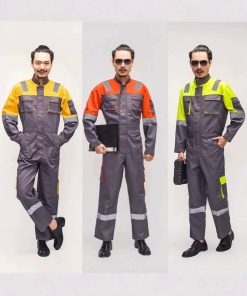 Protective Work Suit for Construction Site with Spray-Painted Color-Block - Model: 1069925034520