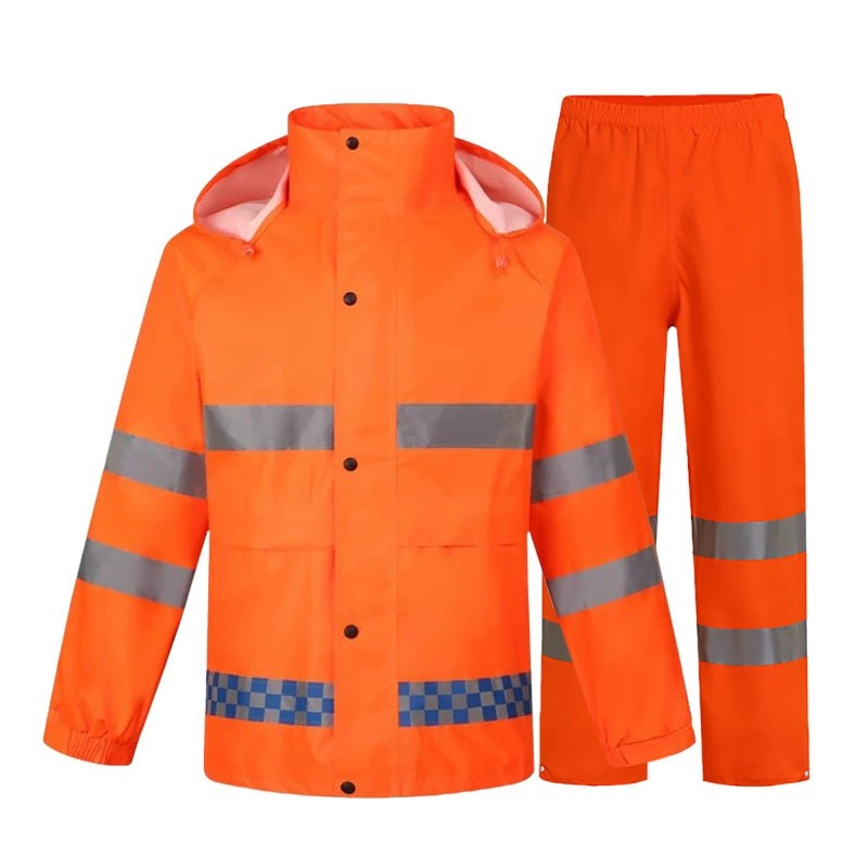 Motorcycle Rain Suit for Outdoor Riding with High-Vis Reflective Strips - Model: 855778511530 - 图片 6