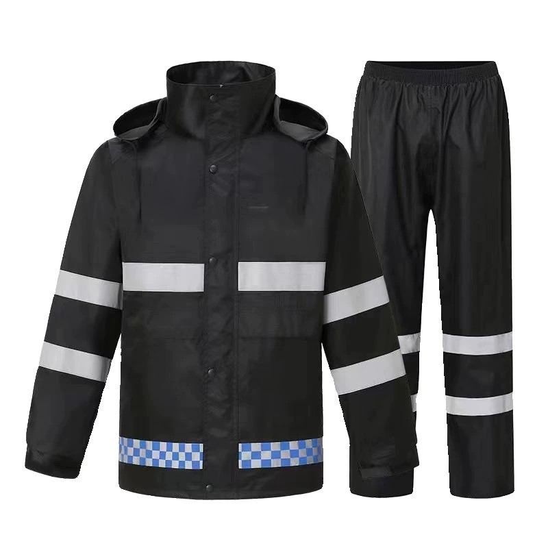 Motorcycle Rain Suit for Outdoor Riding with High-Vis Reflective Strips - Model: 855778511530 - 图片 7