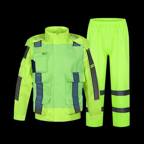 Waterproof Rain Suit with Reflective Strips for Traffic Police & Cyclists - Model: 941055197425 - 图片 7