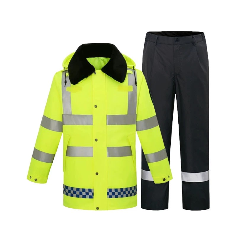 Traffic Highway Duty Rescue Reflective Raincoat for Men with Warm Cotton Lining - Model: 851478531289 - 图片 5