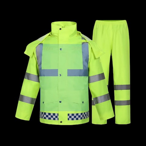 Reflective Raincoat for Construction Site Workers with Anti-Storm Design - Model: 1048004247830 - 图片 7