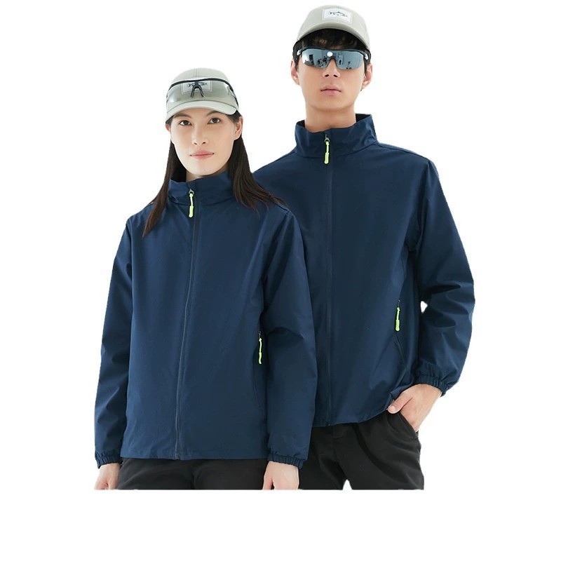 Thin Stand Collar Hooded Soft Shell Jacket for Workwear with Custom Logo - Model: 1066493742500 - 图片 5