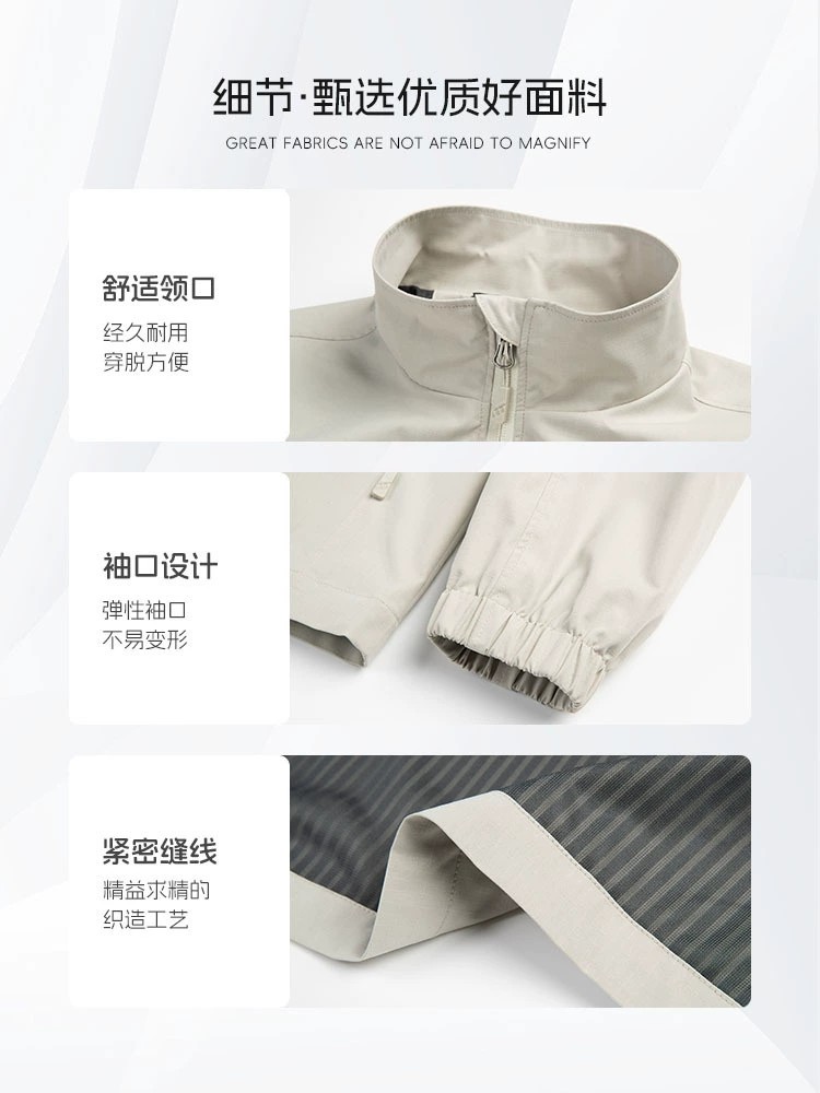 Corporate Employee Uniform Windbreaker Jacket for Outdoor Work with Custom Print - Model: 1027041874812 - 图片 3