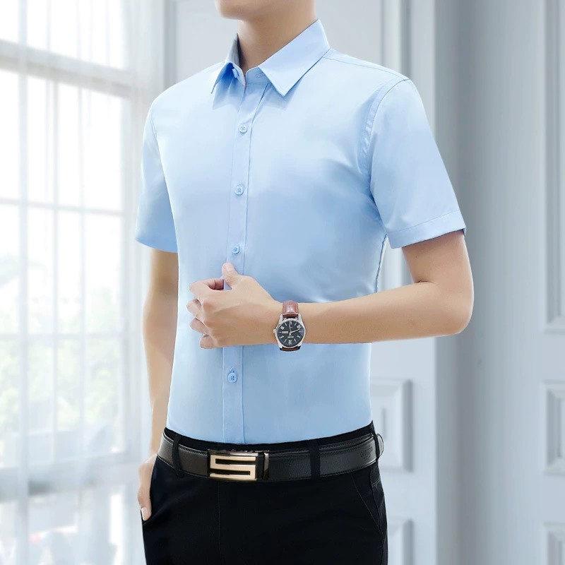 Men's White Shirt for Business Work with Plus Size - Model: 1070013182248 - 图片 3