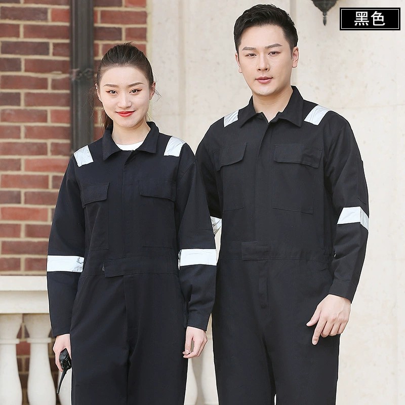 Men's Cotton Overalls for Shipyard Work with Reflective Stripe - Model: 825847449508 - 图片 7