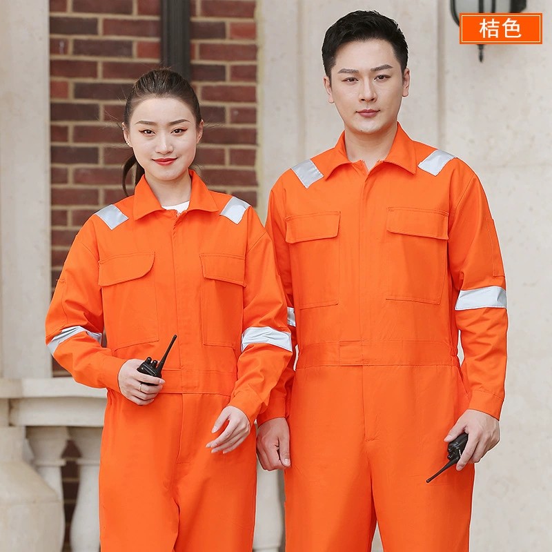 Men's Cotton Overalls for Shipyard Work with Reflective Stripe - Model: 825847449508 - 图片 9