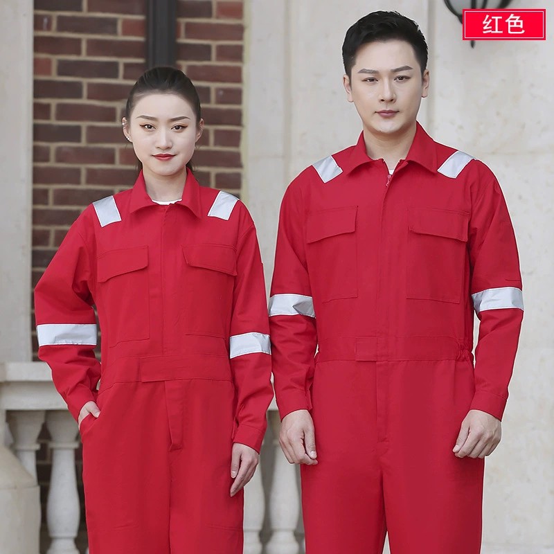 Men's Cotton Overalls for Shipyard Work with Reflective Stripe - Model: 825847449508 - 图片 10