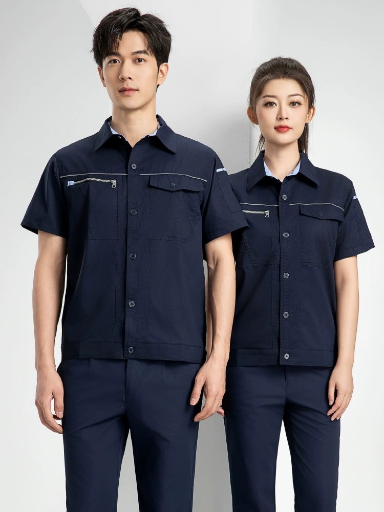 Bamboo Fiber Work Suit Set for Factory Workshop Anti-Static Quick-Dry - Model: 1052375978216 - 图片 2