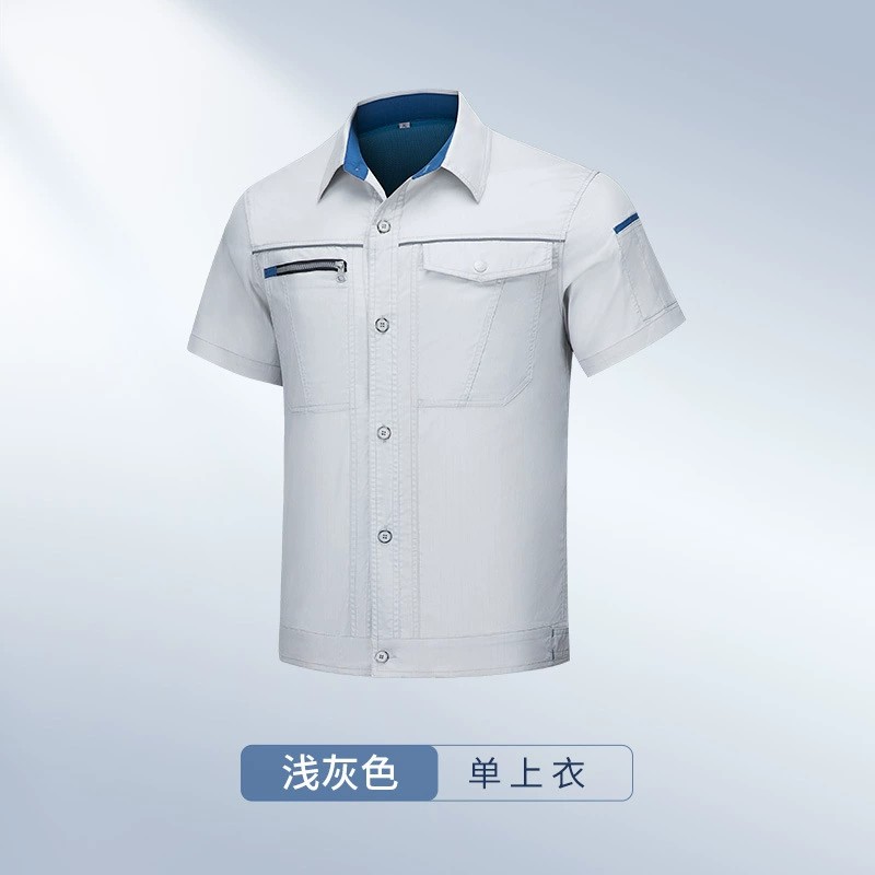 Bamboo Fiber Work Suit Set for Factory Workshop Anti-Static Quick-Dry - Model: 1052375978216 - 图片 6