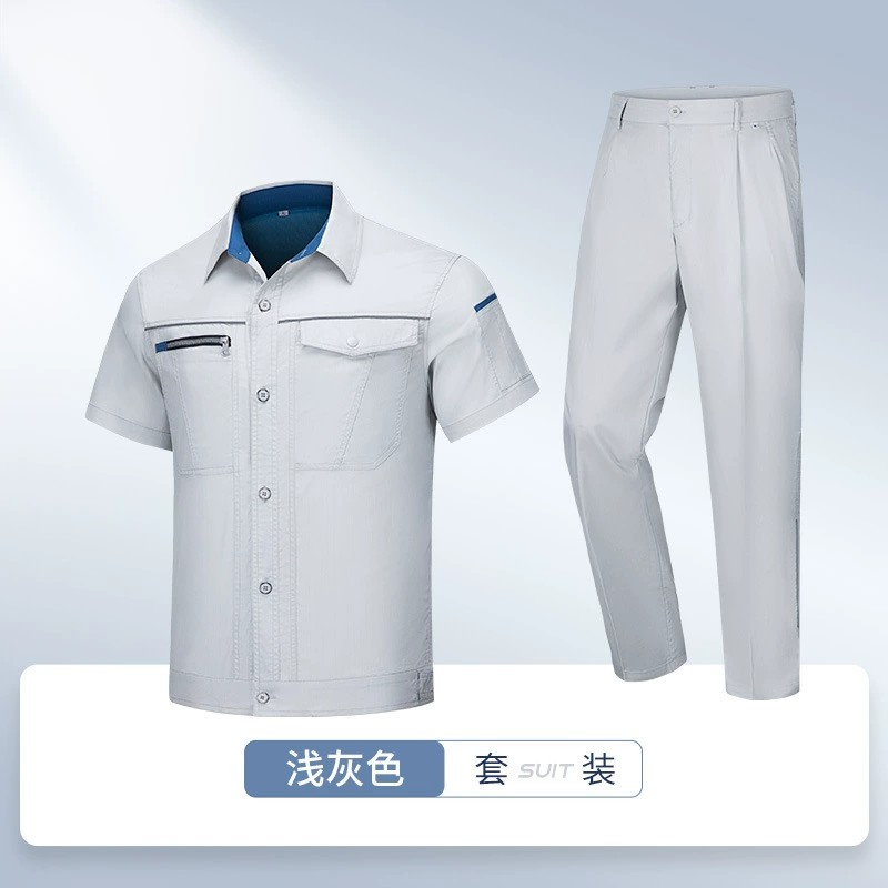 Bamboo Fiber Work Suit Set for Factory Workshop Anti-Static Quick-Dry - Model: 1052375978216 - 图片 7