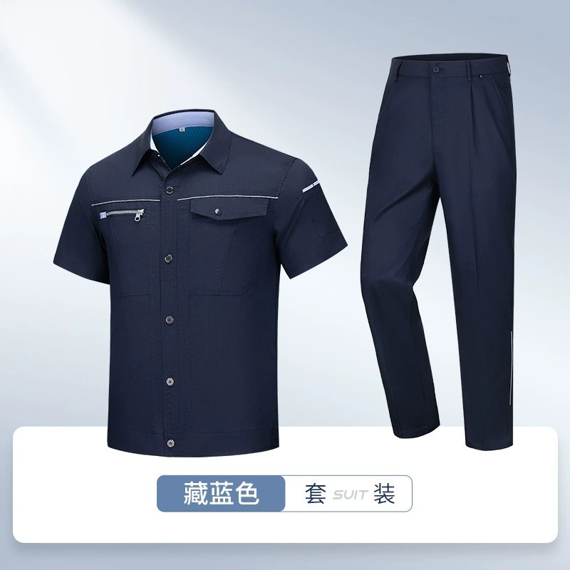 Bamboo Fiber Work Suit Set for Factory Workshop Anti-Static Quick-Dry - Model: 1052375978216 - 图片 9