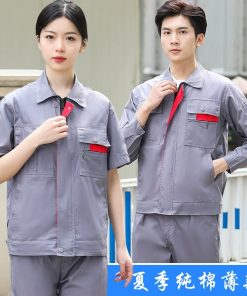 Men's Cotton Workwear Set for Factory Welding with Long Sleeves - Model: 899259505253