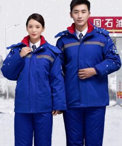 Alternative view of Cold Storage Cold-Proof Labor Protection Jacket for Gas Station Workers - Model: 843743243841