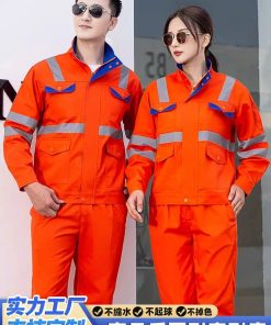Road Maintenance Safety Uniform with Reflective Strips for Engineering - Model: 831237769511
